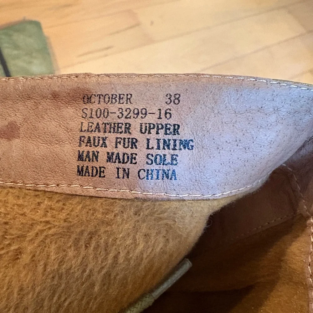 Miz Mooz Sage Green Leather Boots - 38 - Picture 11 of 11